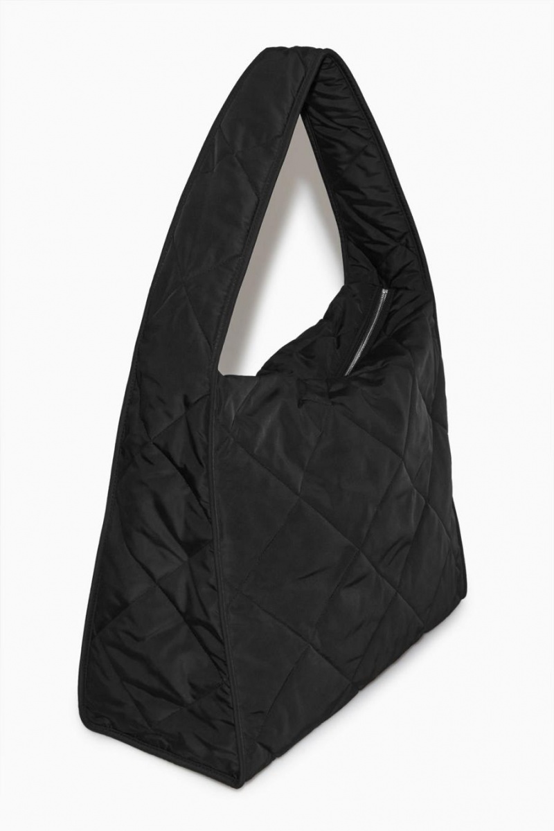 COS Oversized Diamond-quilted Táska Férfi Fekete | EIN-651289
