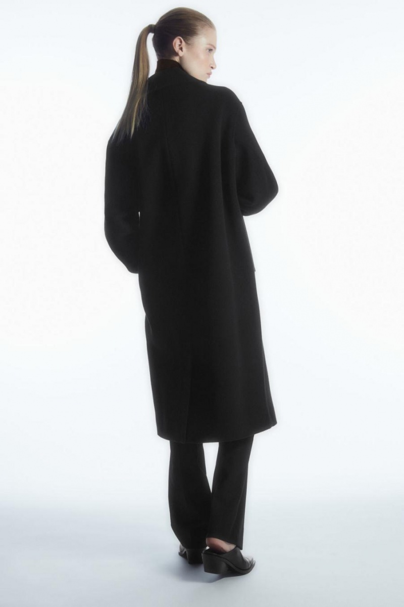 COS Oversized Double-breasted Kabát Női Fekete | KHO-371609