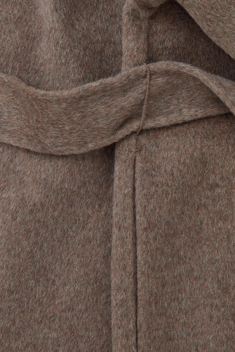 COS Oversized Double-breasted Kabát Női Sötétbézs | KHL-501783