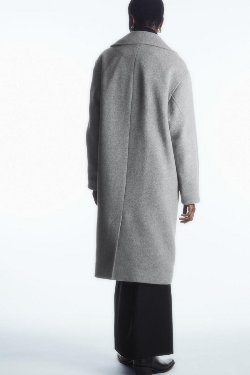 COS Oversized Double-breasted Kabát Női Szürke | KYN-254081