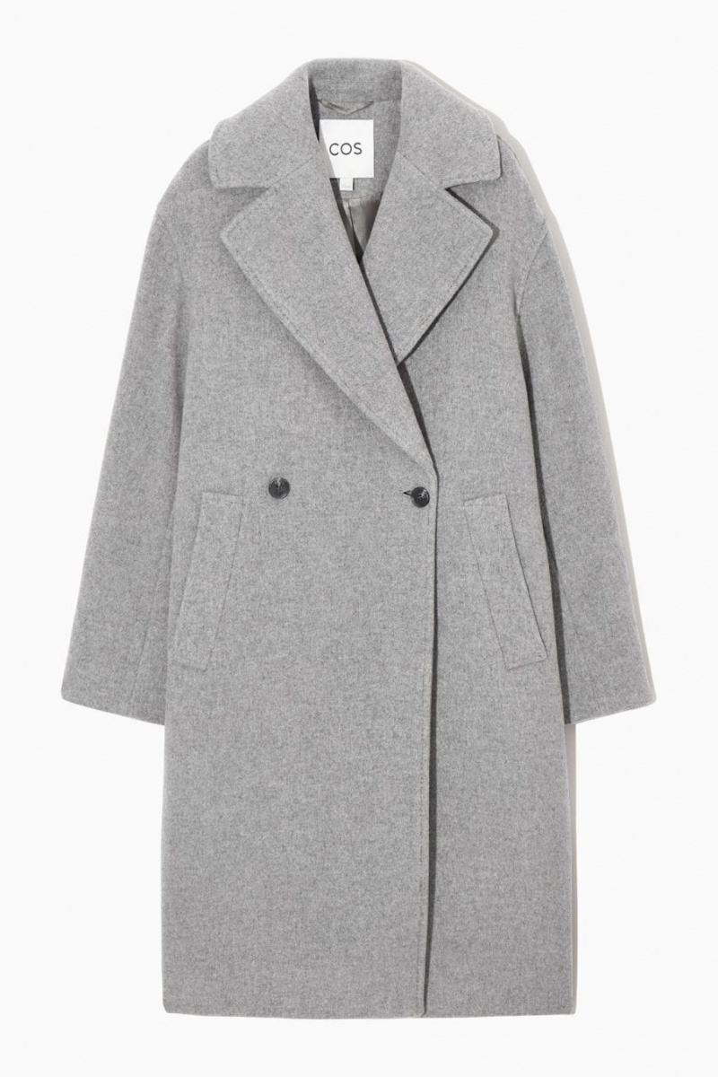 COS Oversized Double-breasted Kabát Női Szürke | KYN-254081