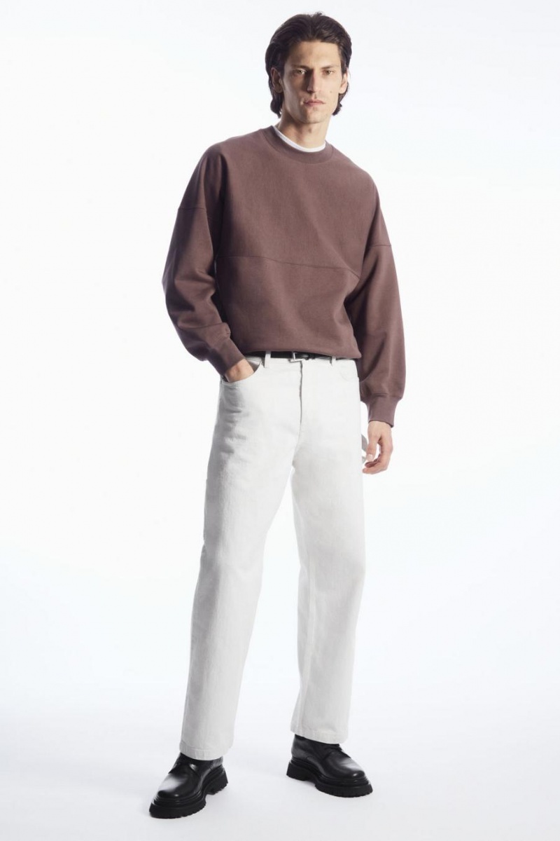 COS Oversized Exposed-seam Pulóver Férfi Lila | MPX-925381