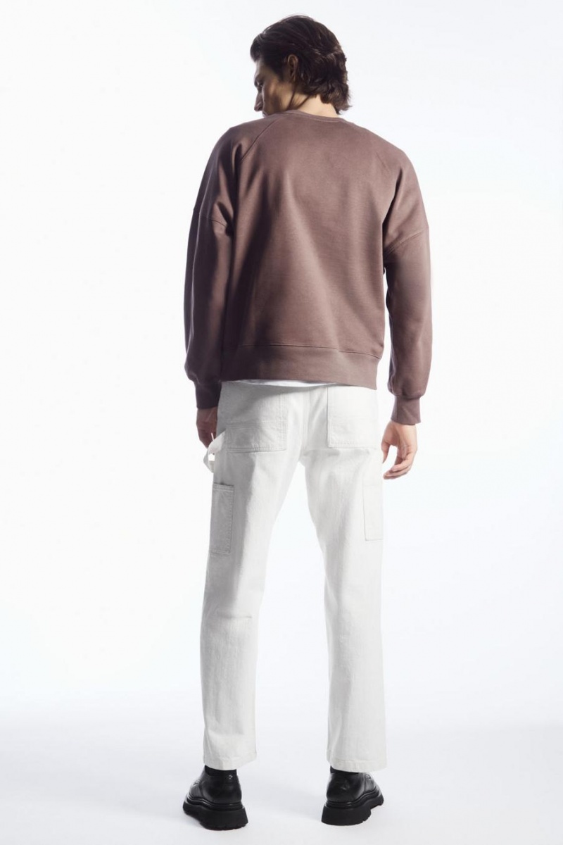 COS Oversized Exposed-seam Pulóver Férfi Lila | MPX-925381