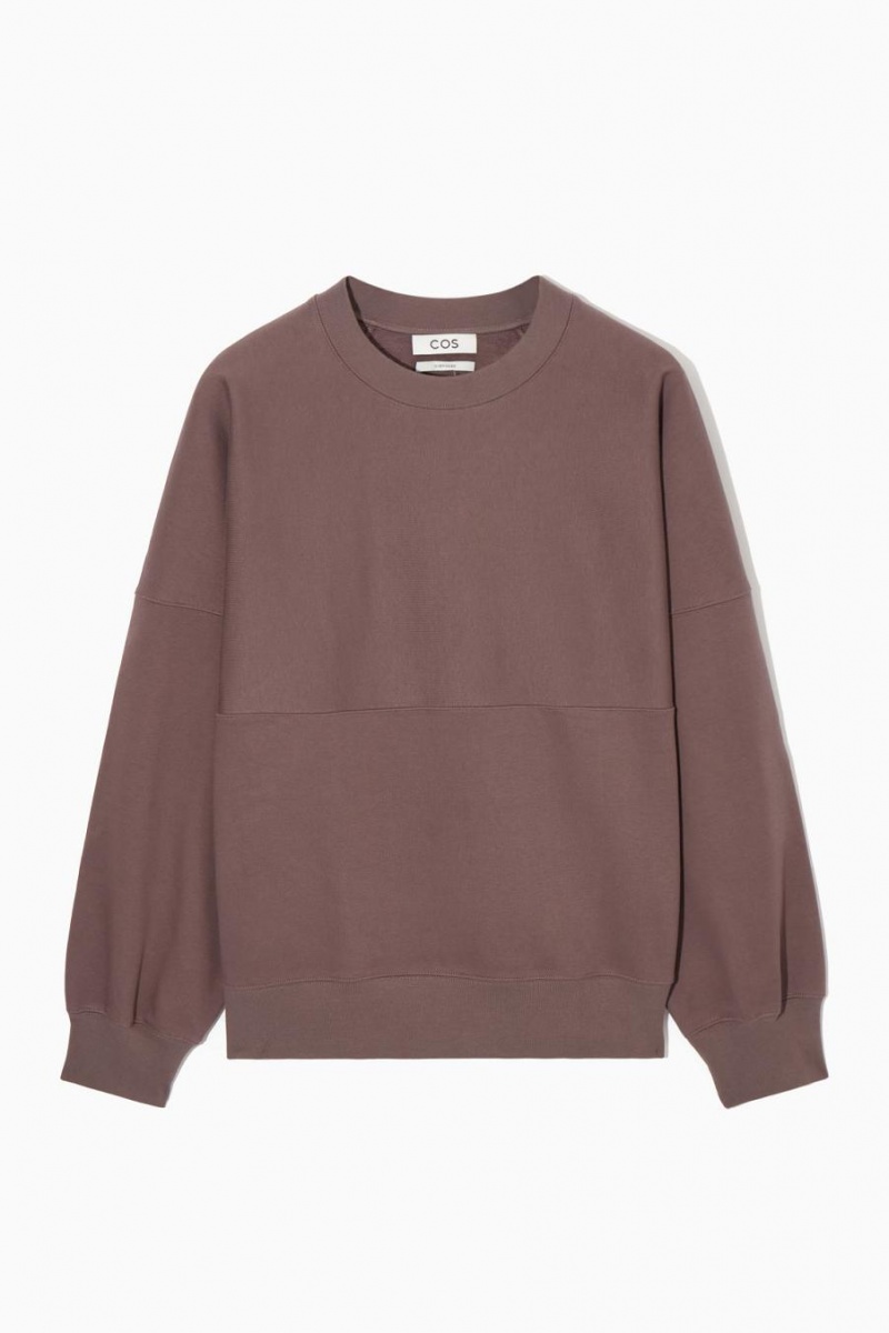 COS Oversized Exposed-seam Pulóver Férfi Lila | MPX-925381