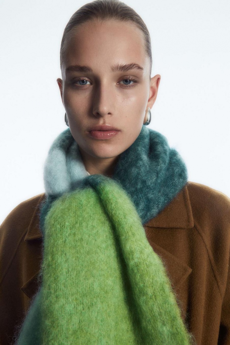 COS Oversized Mohair-blend Sál Női Sötéttürkiz | UDK-740952