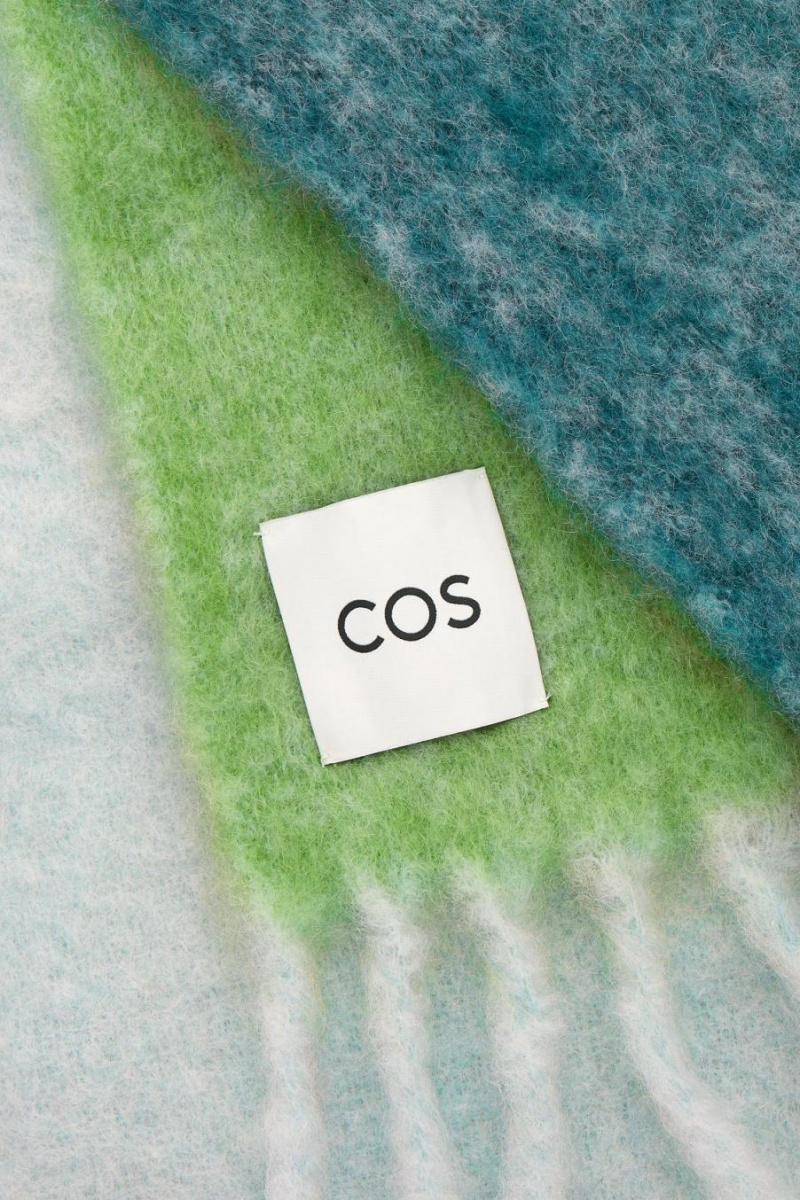 COS Oversized Mohair-blend Sál Női Sötéttürkiz | UDK-740952