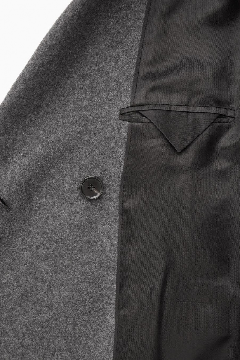COS Oversized Power-shoulder Kabát Női Szürke | ZPD-951063