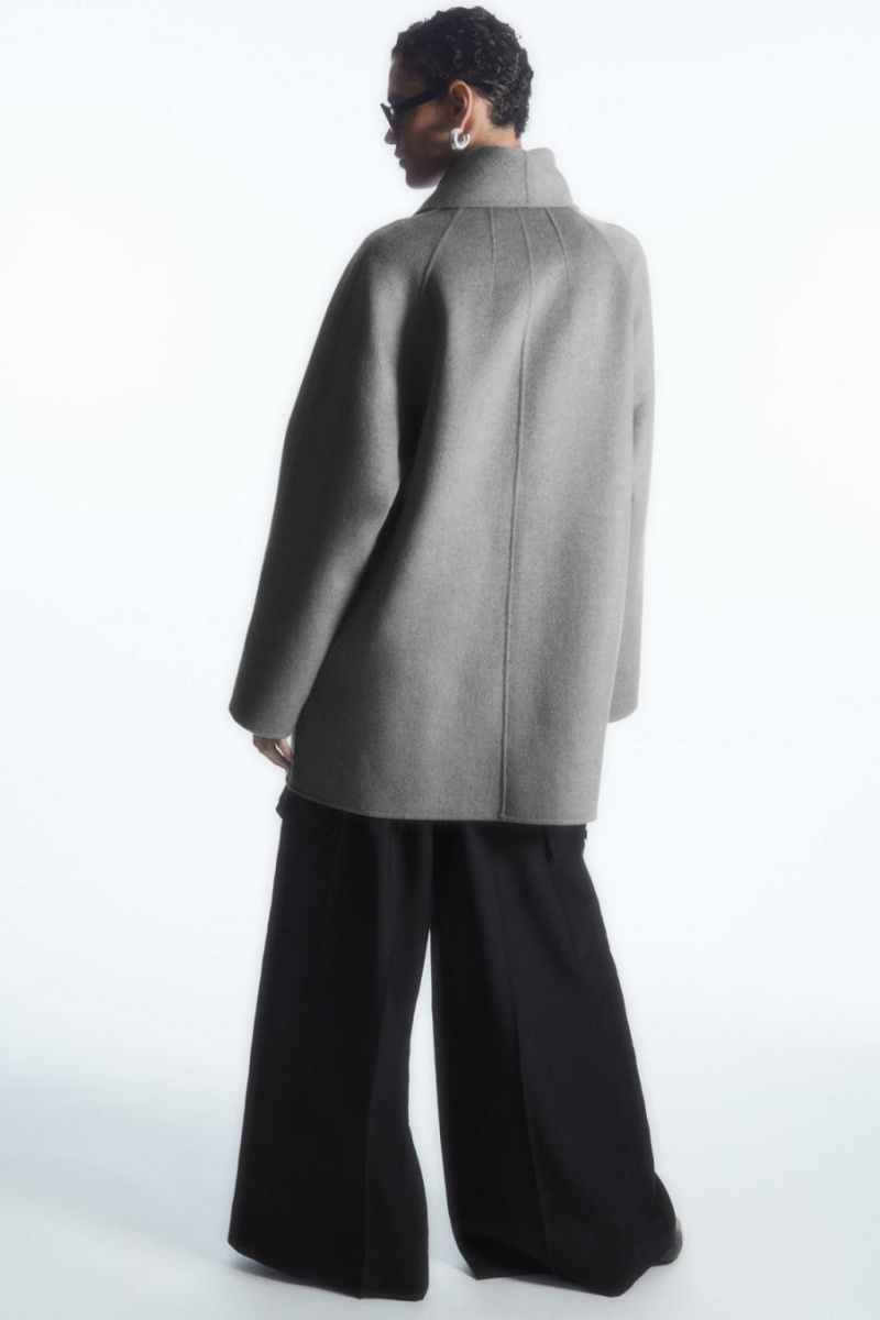 COS Oversized Shawl-collar Gyapjú Kabát Női Szürke | VHS-089614