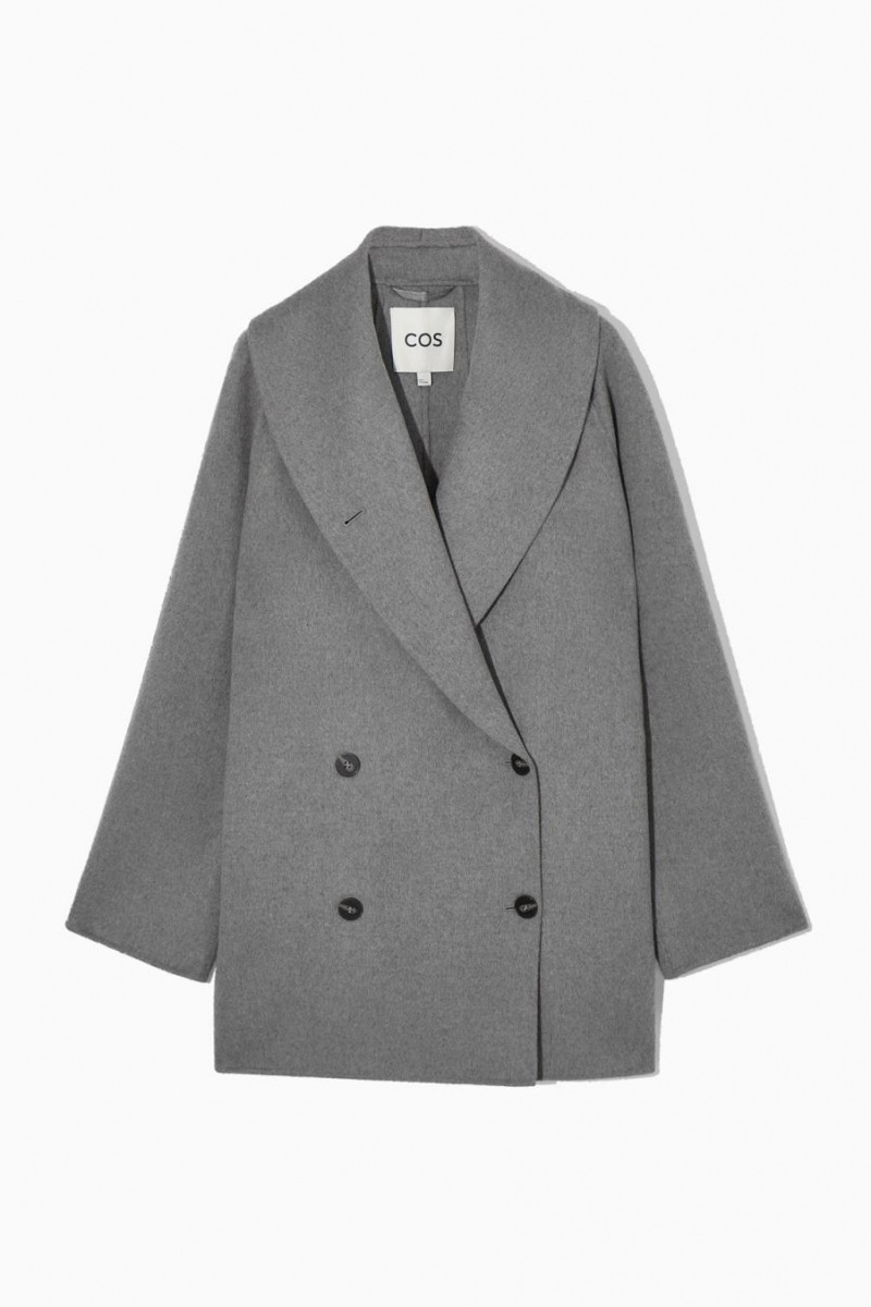COS Oversized Shawl-collar Gyapjú Kabát Női Szürke | VHS-089614