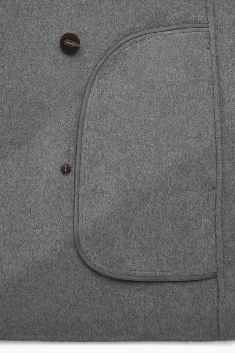 COS Oversized Shawl-collar Gyapjú Kabát Női Szürke | VHS-089614