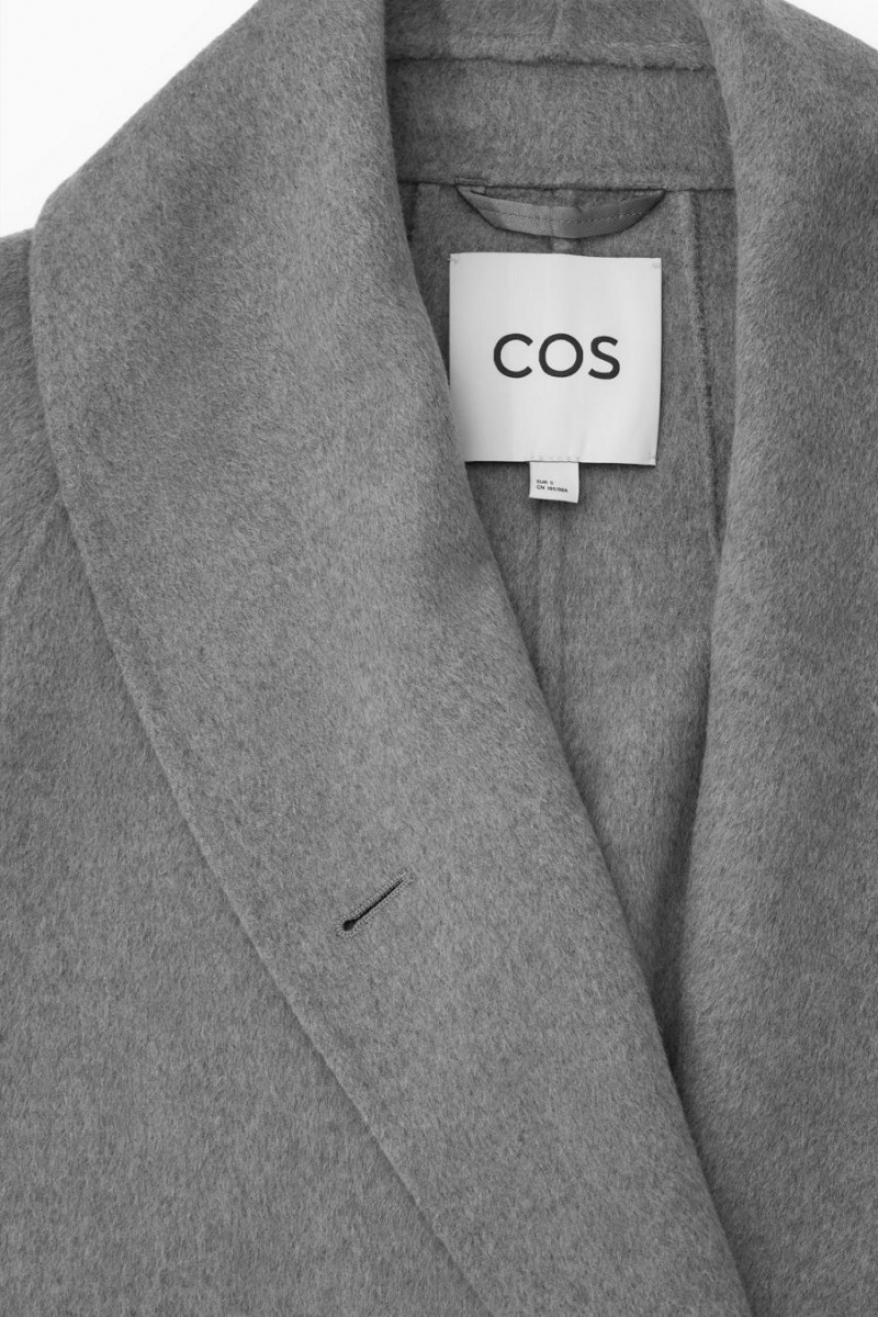 COS Oversized Shawl-collar Gyapjú Kabát Női Szürke | VHS-089614