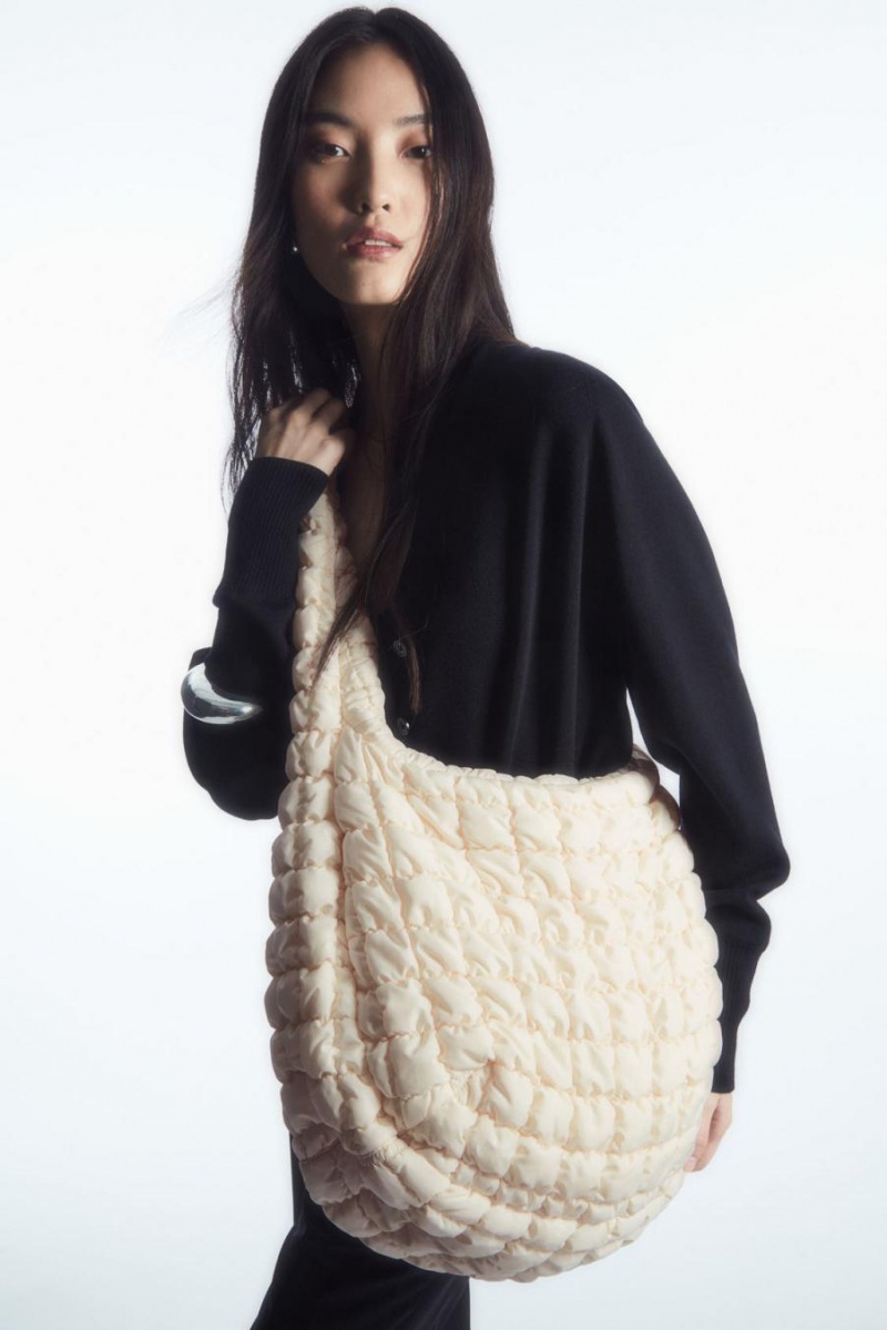 COS Oversized Steppelt Crossbody Táska Női Fehér | HIJ-840179