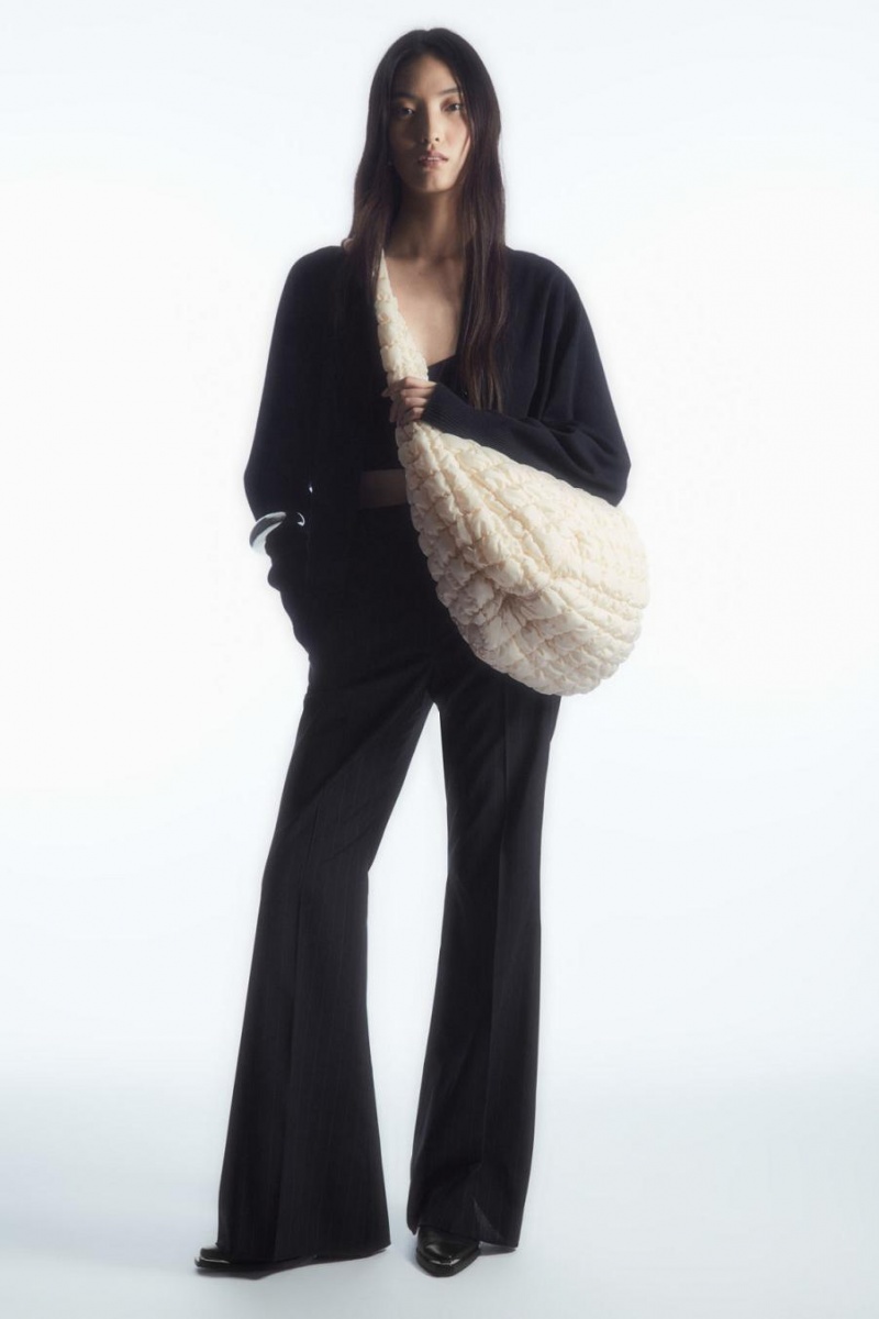 COS Oversized Steppelt Crossbody Táska Női Fehér | HIJ-840179