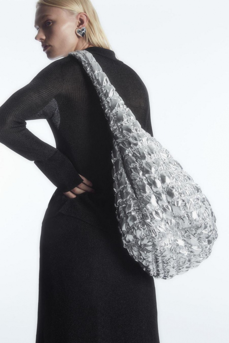 COS Oversized Steppelt Crossbody Táska Női Titán | NHR-034918