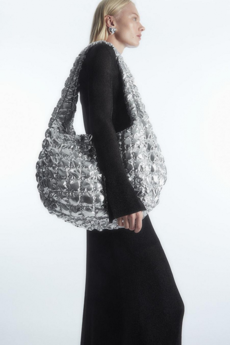 COS Oversized Steppelt Crossbody Táska Női Titán | NHR-034918