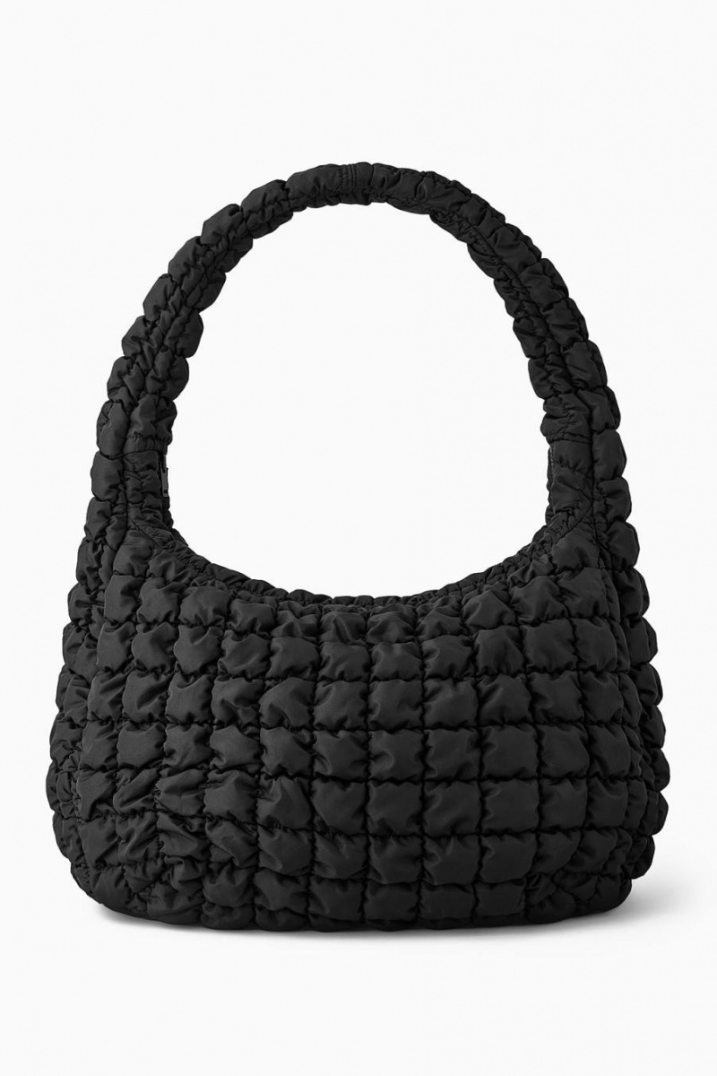 COS Oversized Steppelt Crossbody Táska Női Fekete | PSL-806392