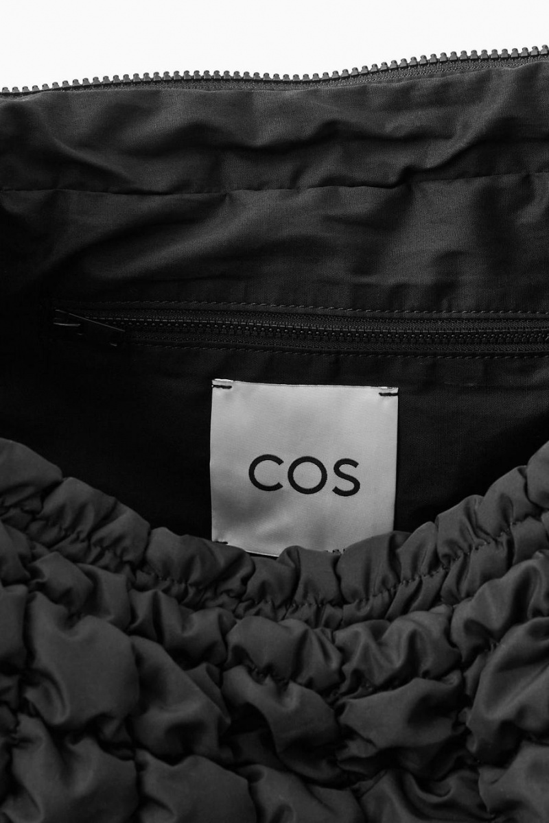 COS Oversized Steppelt Crossbody Táska Női Fekete | PSL-806392