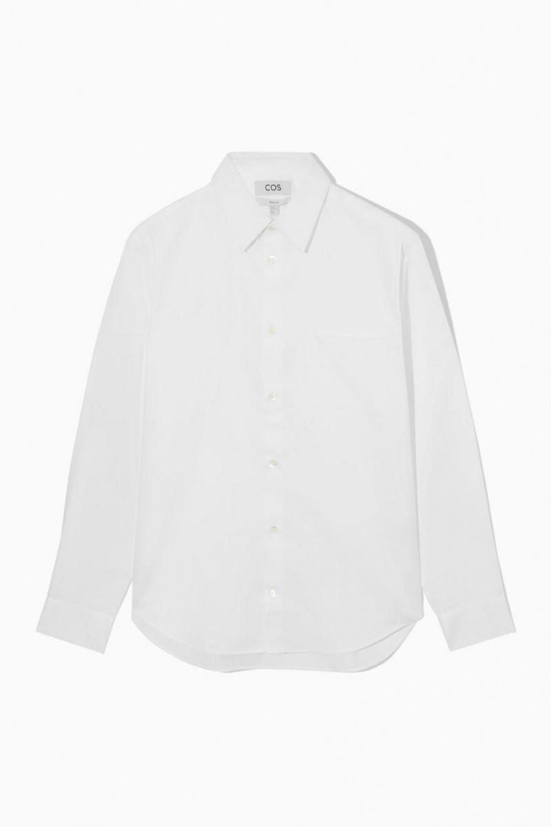 COS Patch-pocket - Regular Ing Férfi Fehér | ONR-349608