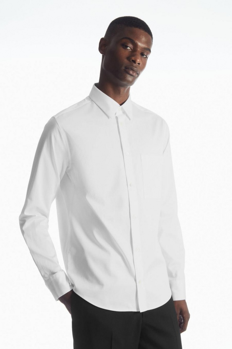 COS Patch-pocket - Regular Ing Férfi Fehér | ONR-349608