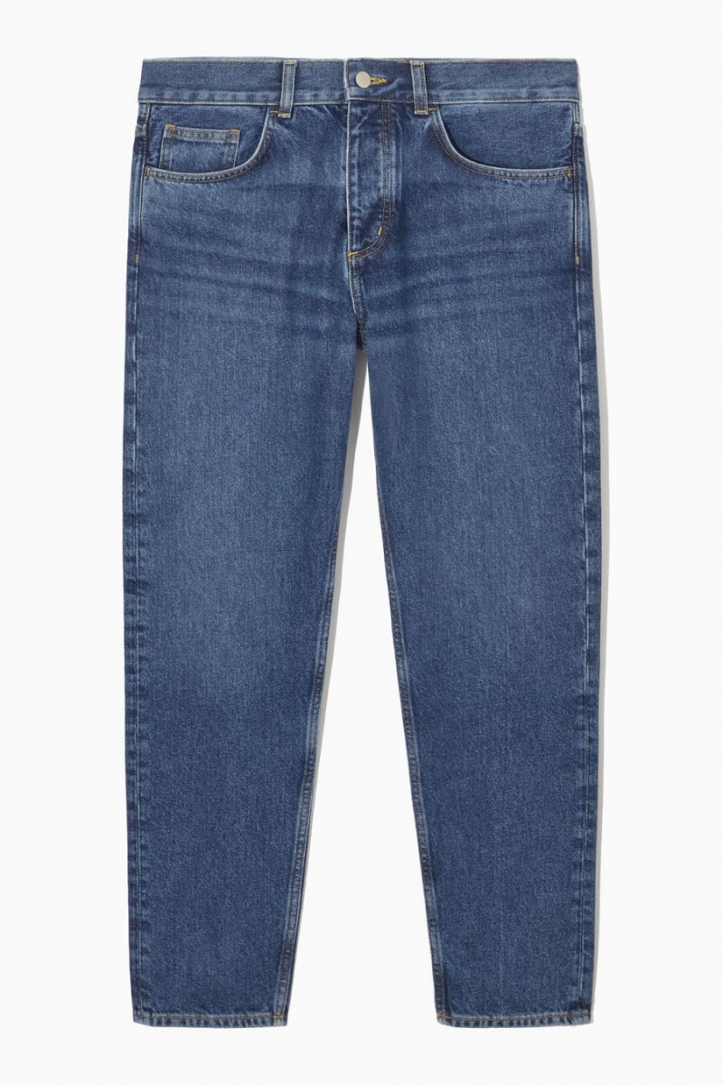 COS Pillar - Tapered Farmernadrág Férfi Kék | WUQ-735201