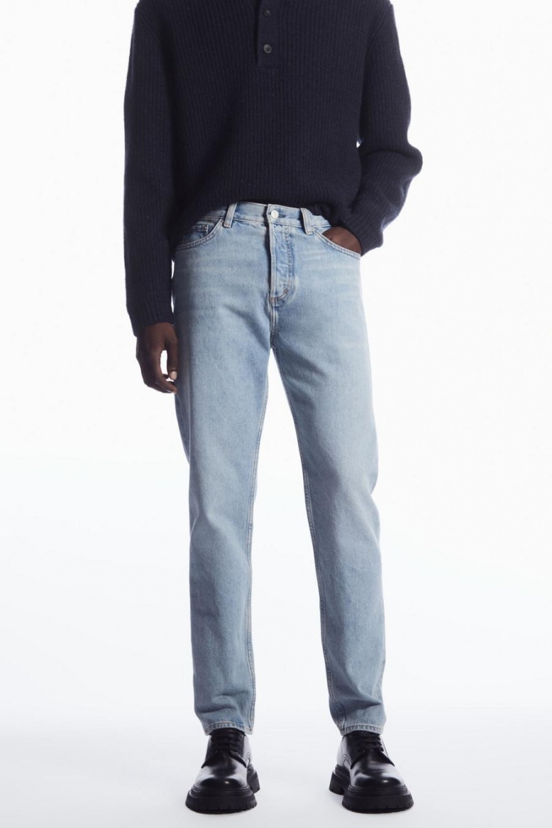 COS Pillar - Tapered Farmernadrág Férfi Világos Kék | HLF-914637