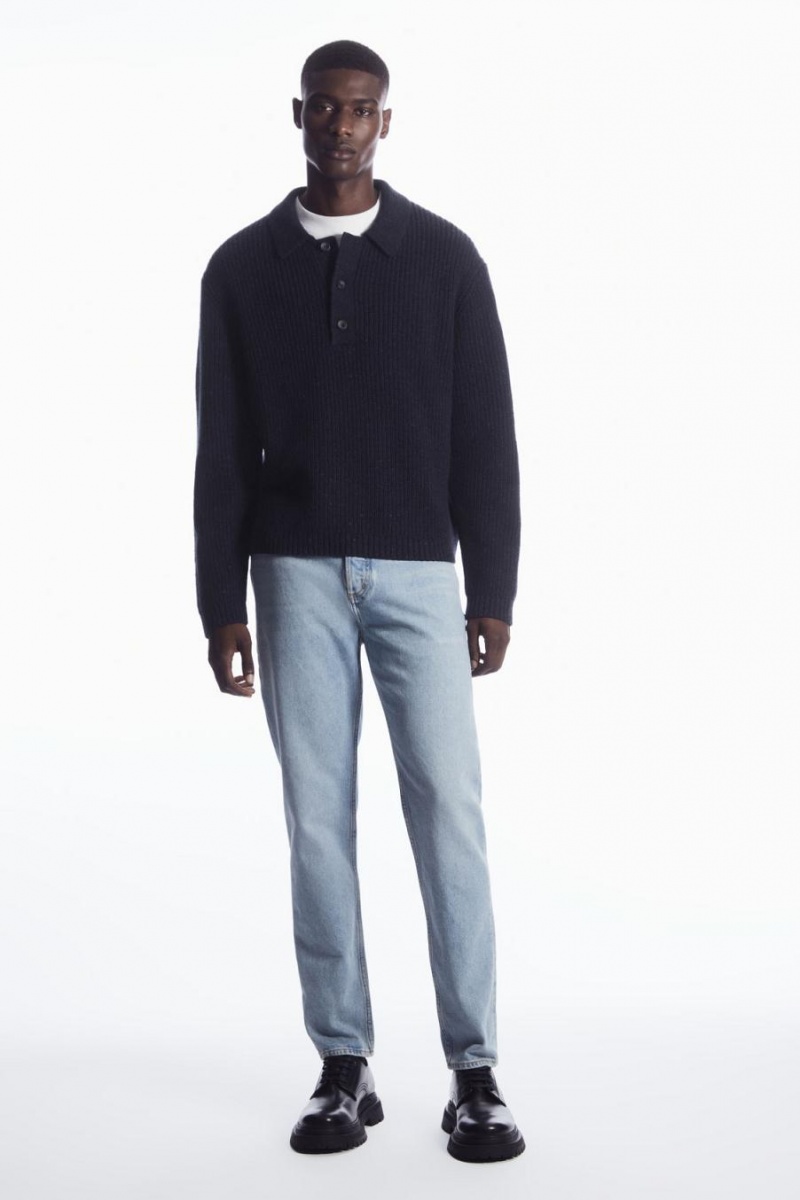 COS Pillar - Tapered Farmernadrág Férfi Világos Kék | HLF-914637