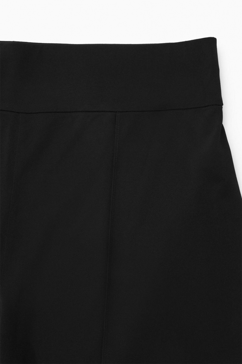COS Pintucked Flared Nadrág Női Fekete | TIF-571329