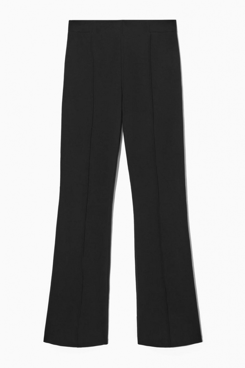 COS Pintucked Kick-flare Nadrág Női Fekete | AWP-640975