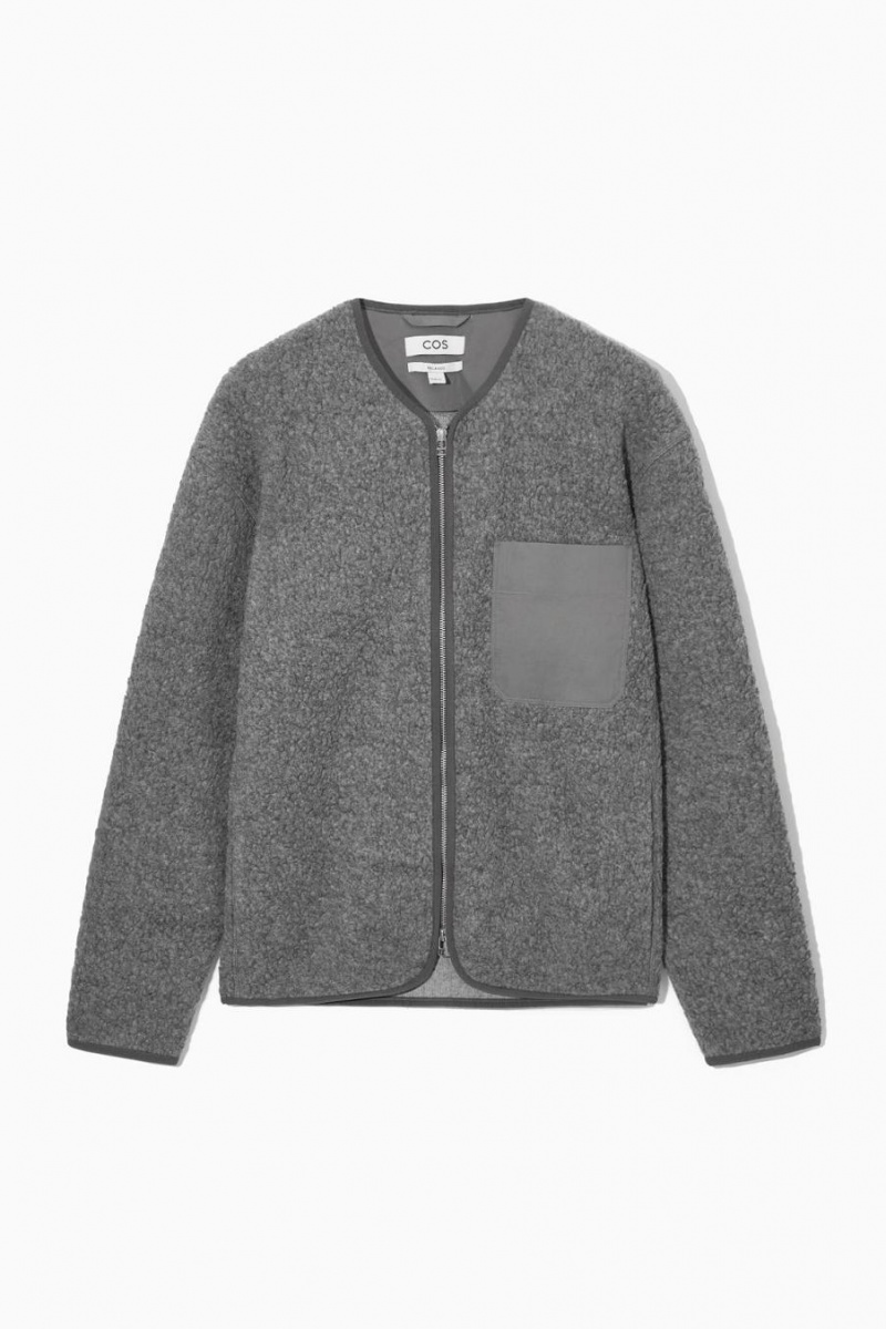 COS Polar Fleece Liner Kabát Férfi Sötétszürke | VYB-814976