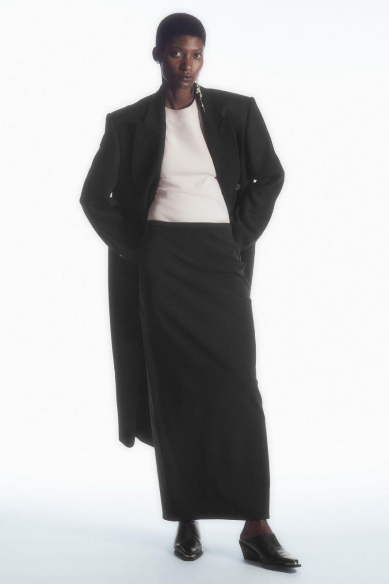 COS Power-shoulder Waisted Póló Női Szürke | HPY-812976