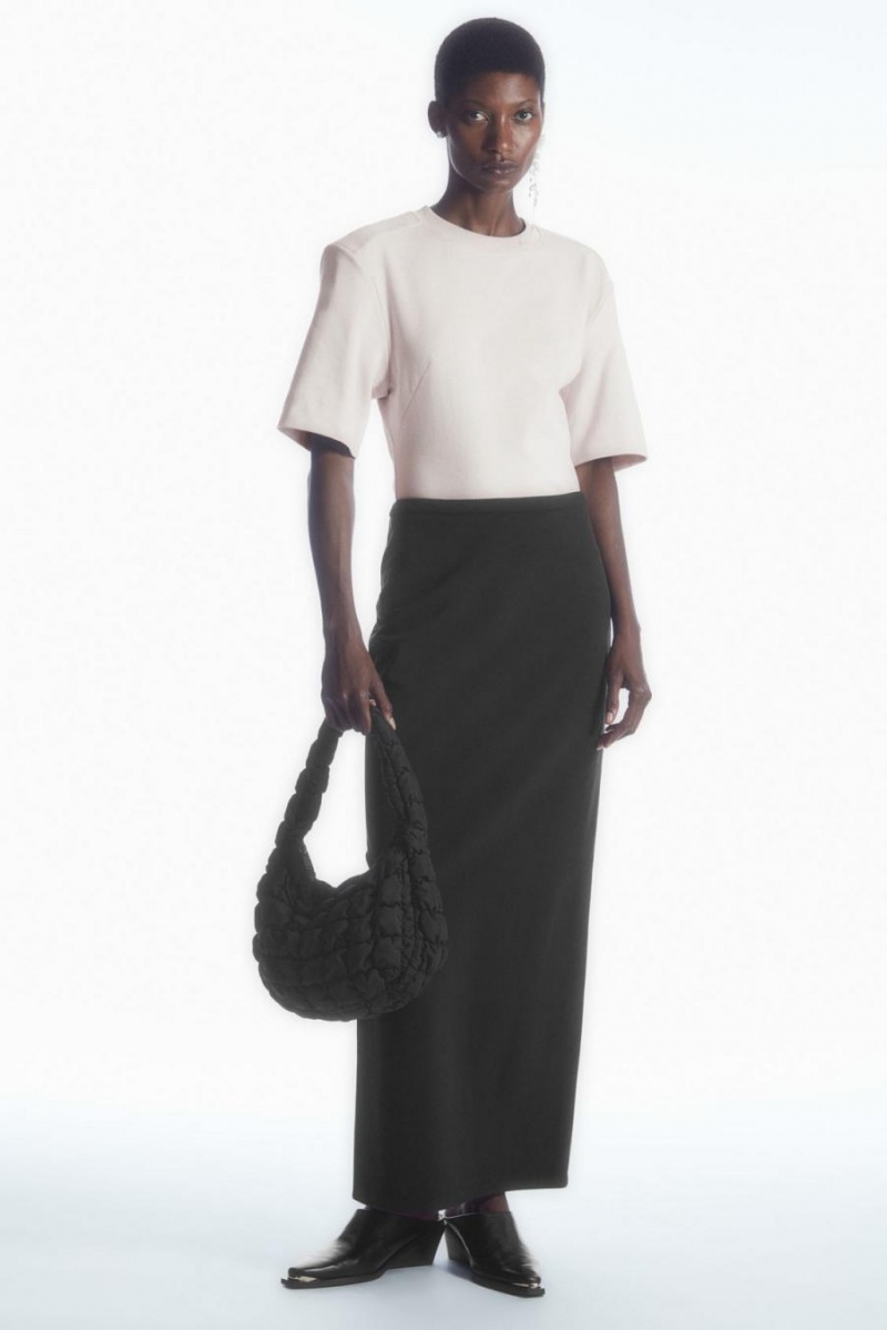 COS Power-shoulder Waisted Póló Női Szürke | HPY-812976
