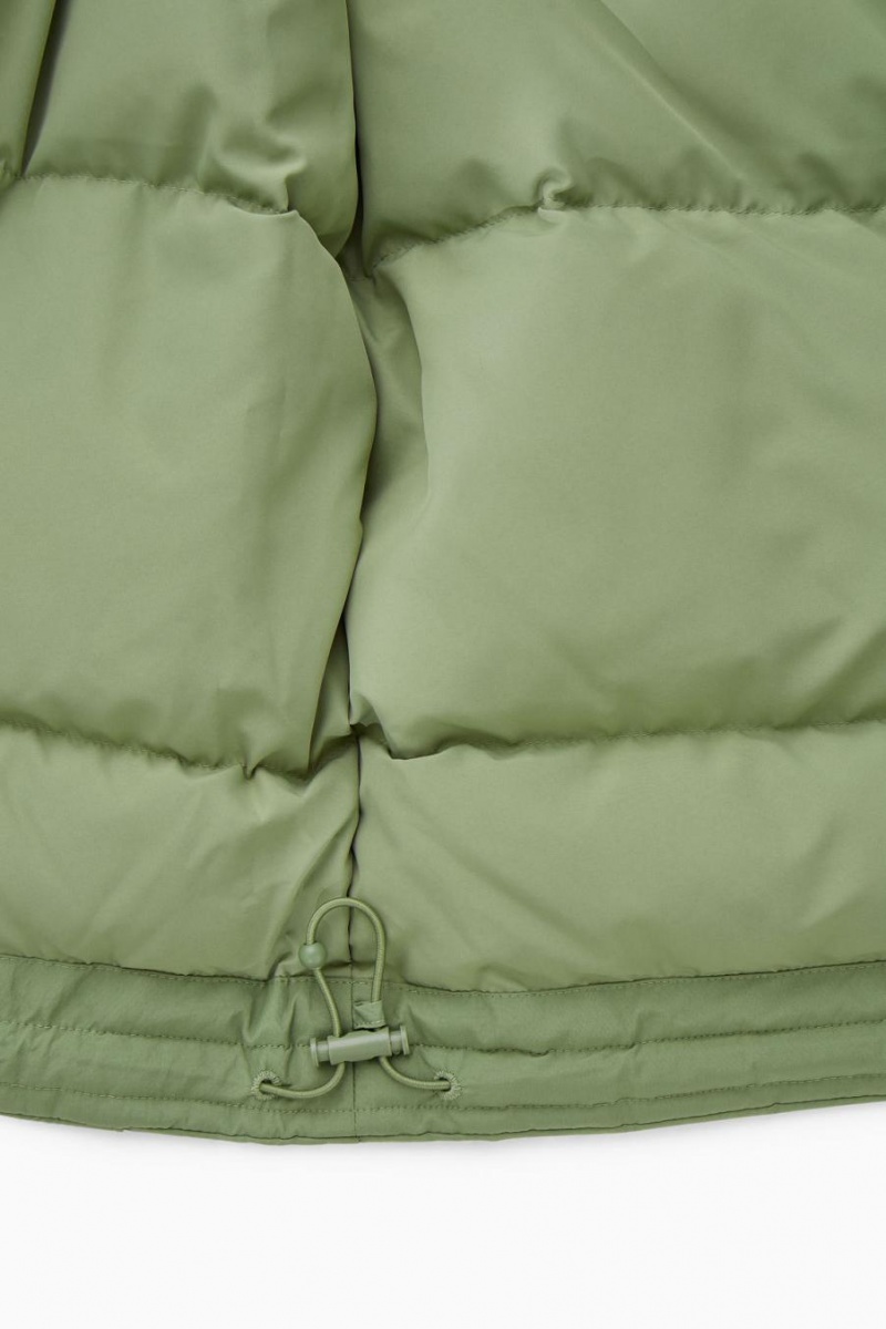COS Párnázott Magnetic-collar Kabát Férfi Khaki Zöld | HTY-531746