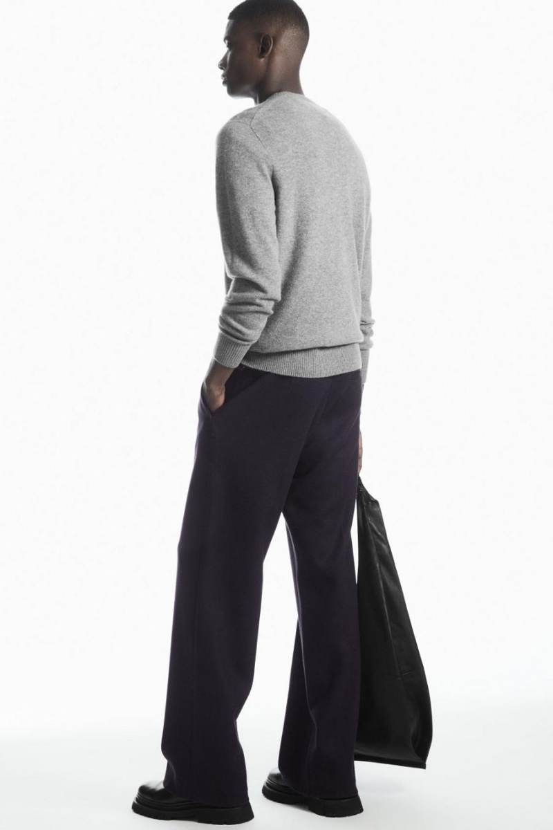 COS Pure Cashmere Jumpers Férfi Szürke | TRZ-968204