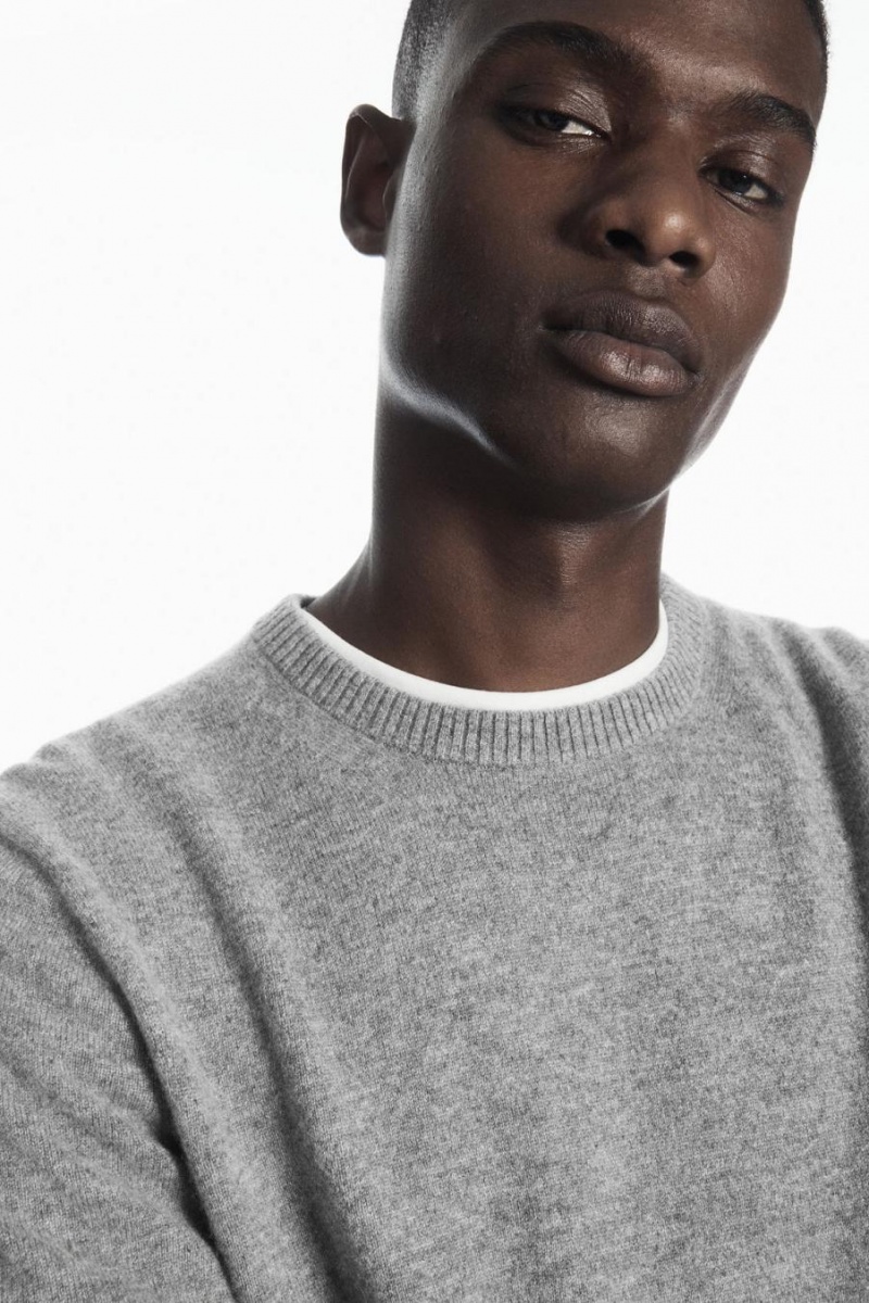 COS Pure Cashmere Jumpers Férfi Szürke | TRZ-968204