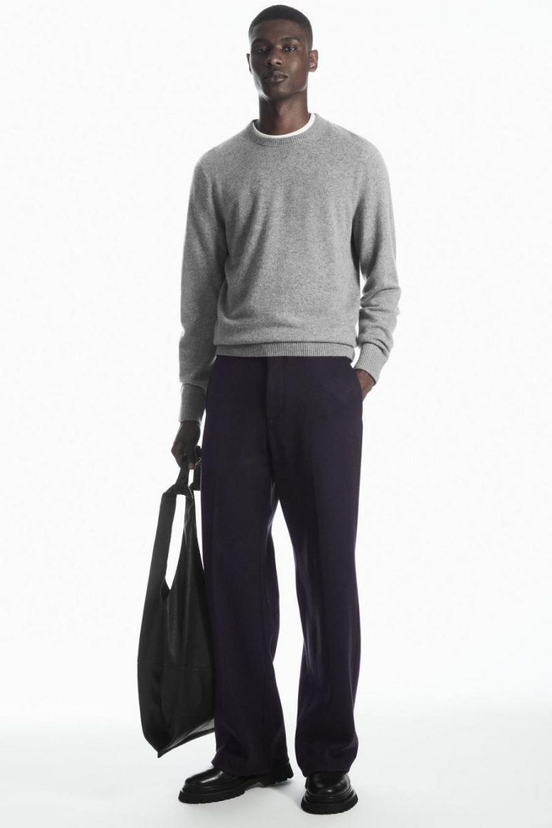 COS Pure Cashmere Jumpers Férfi Szürke | TRZ-968204