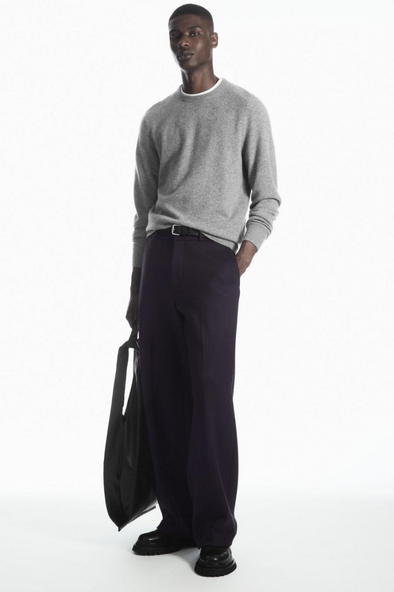 COS Pure Cashmere Jumpers Férfi Szürke | TRZ-968204