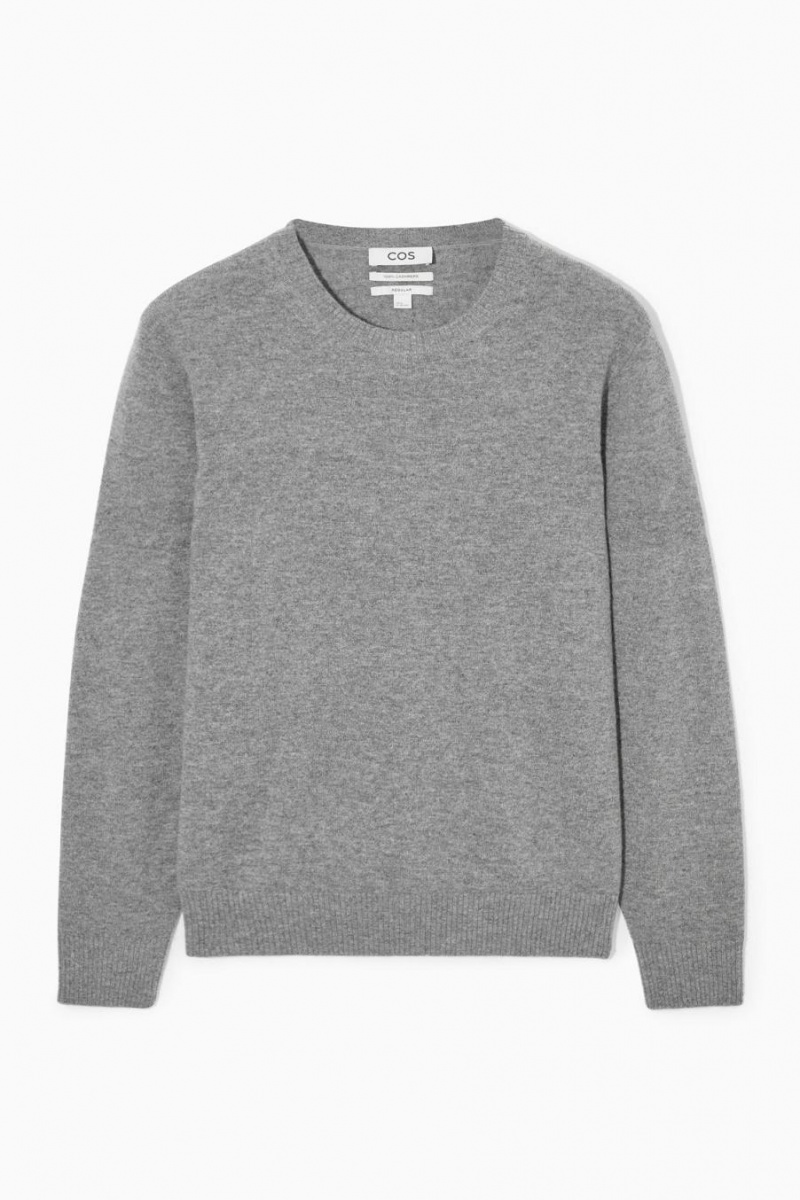 COS Pure Cashmere Jumpers Férfi Szürke | TRZ-968204