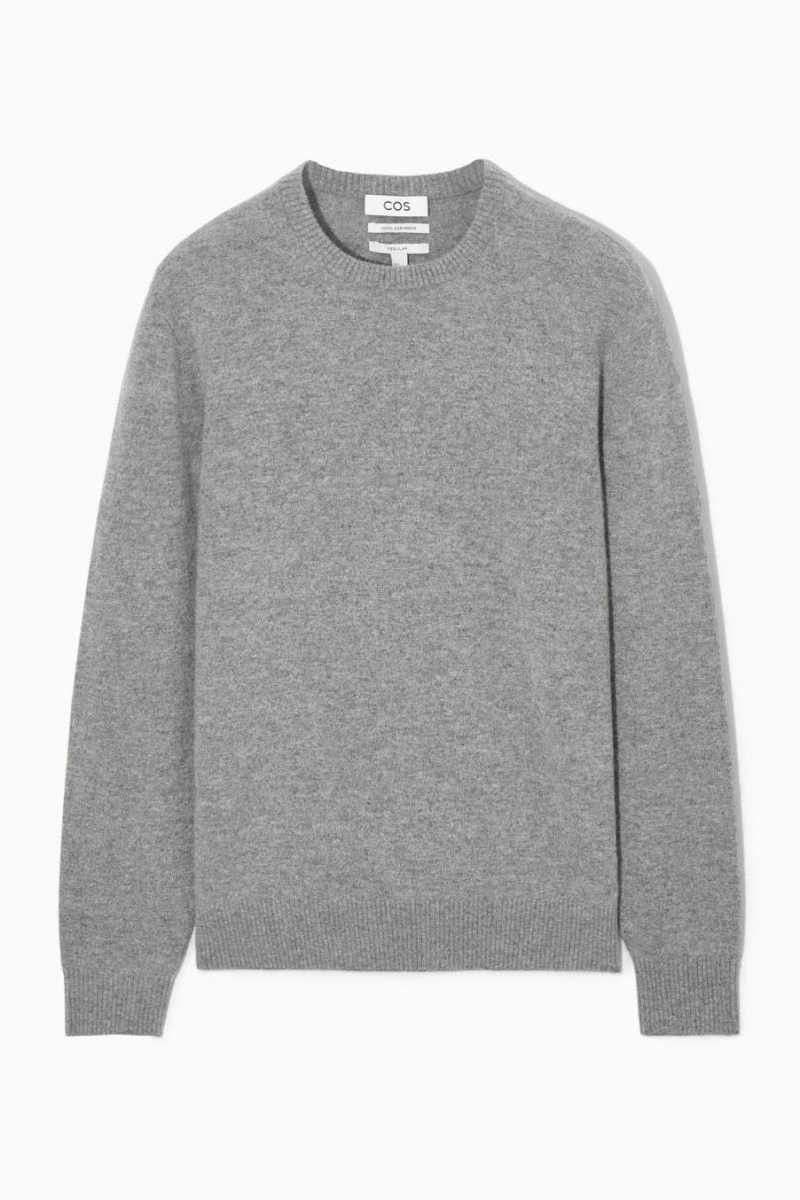 COS Pure Cashmere Jumpers Férfi Szürke | TRZ-968204