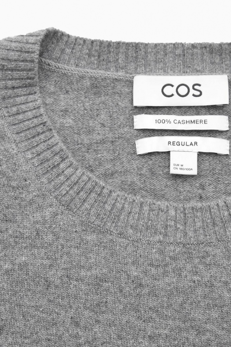 COS Pure Cashmere Jumpers Férfi Szürke | TRZ-968204