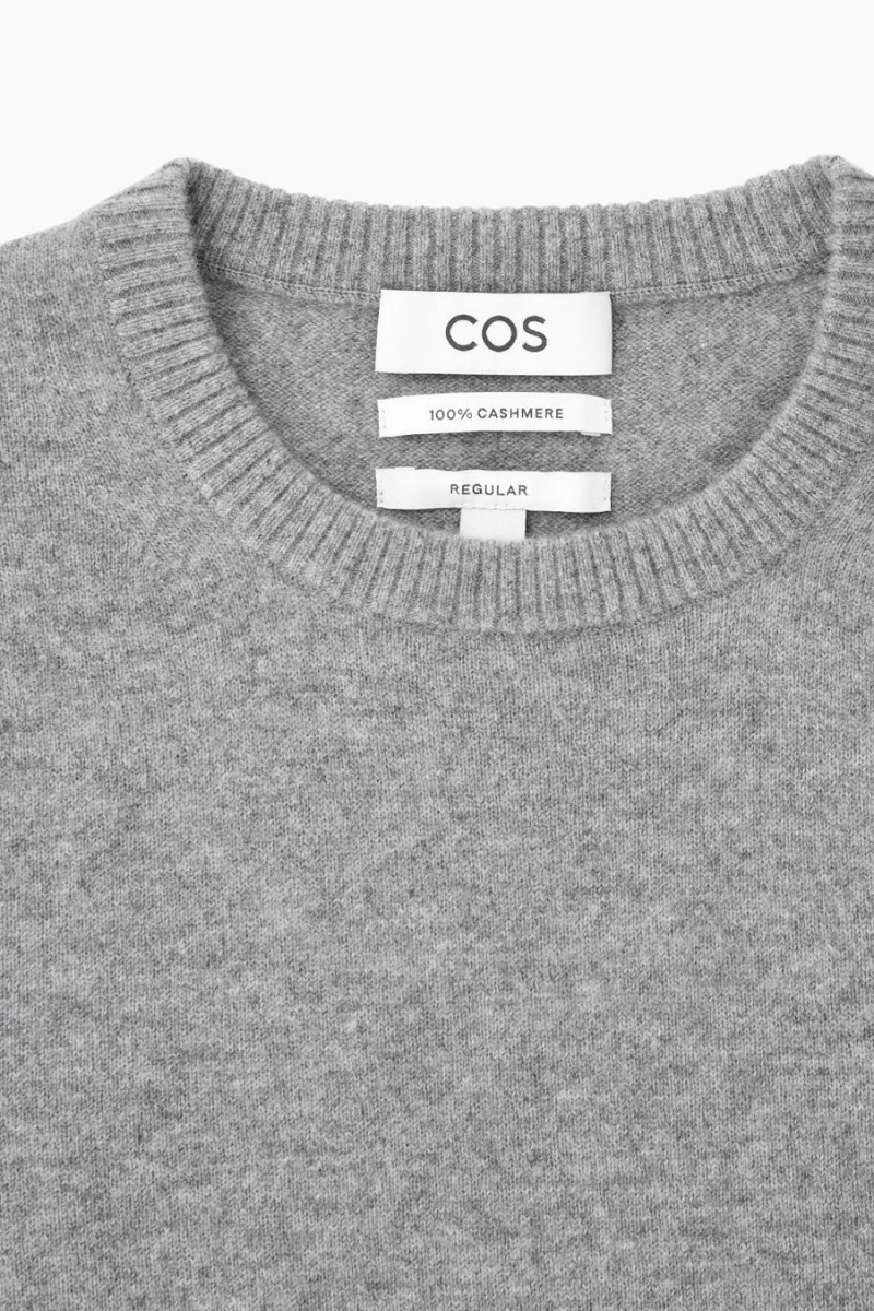 COS Pure Cashmere Jumpers Férfi Szürke | TRZ-968204