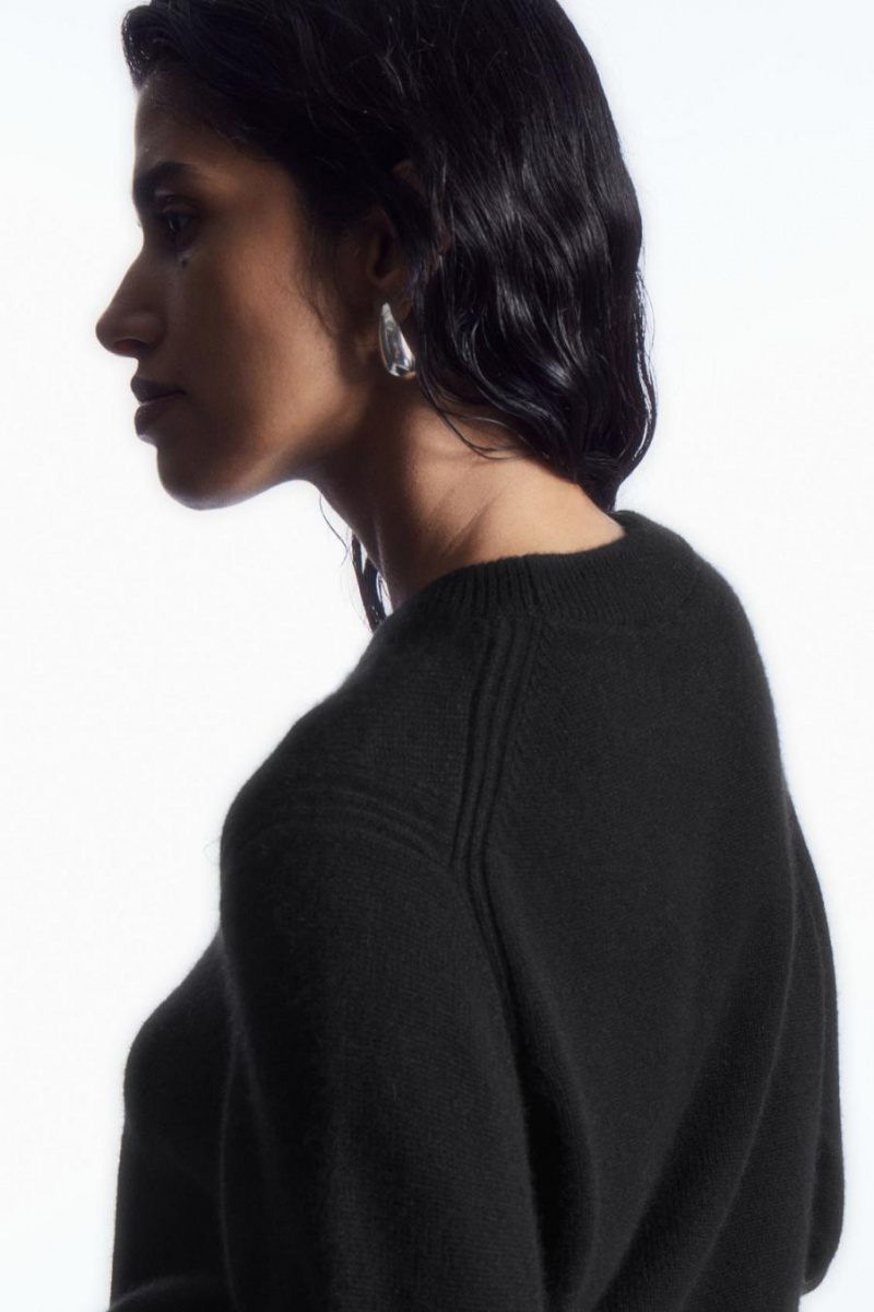 COS Pure Cashmere Jumpers Női Fekete | JLV-941635