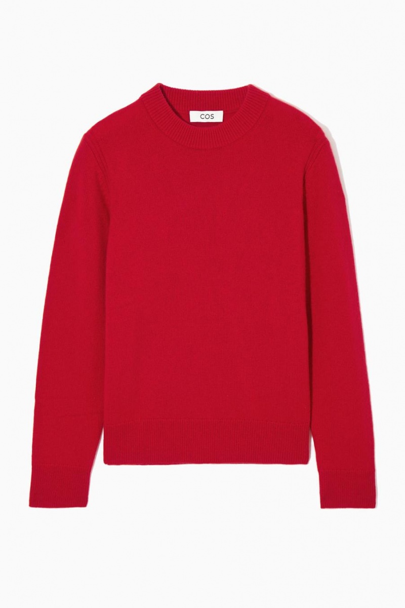 COS Pure Cashmere Jumpers Női Piros | DJE-610784