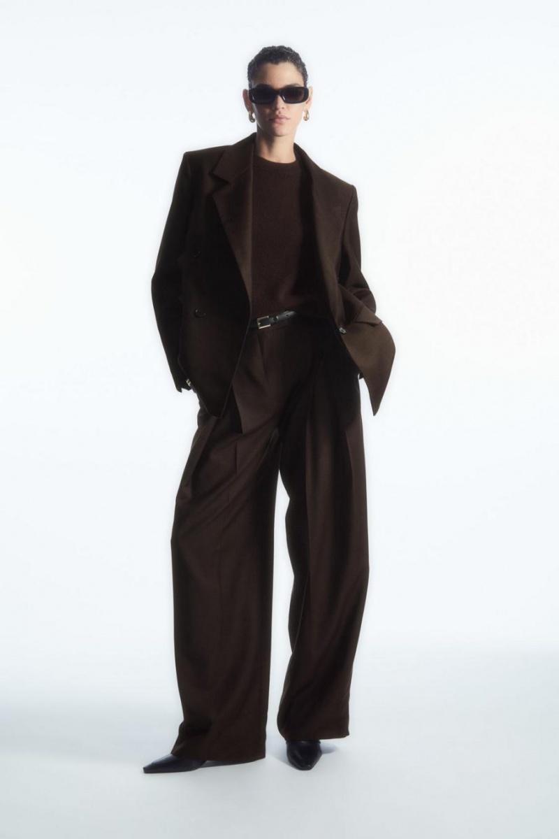 COS Pure Cashmere Jumpers Női Sötétbarna | SNH-562473
