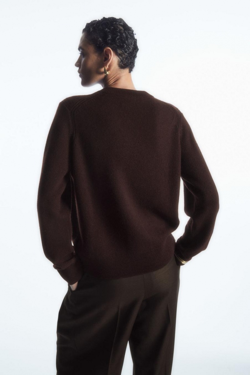 COS Pure Cashmere Jumpers Női Sötétbarna | SNH-562473