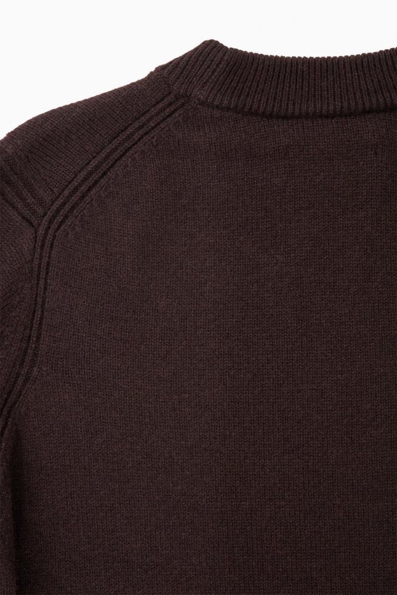 COS Pure Cashmere Jumpers Női Sötétbarna | SNH-562473