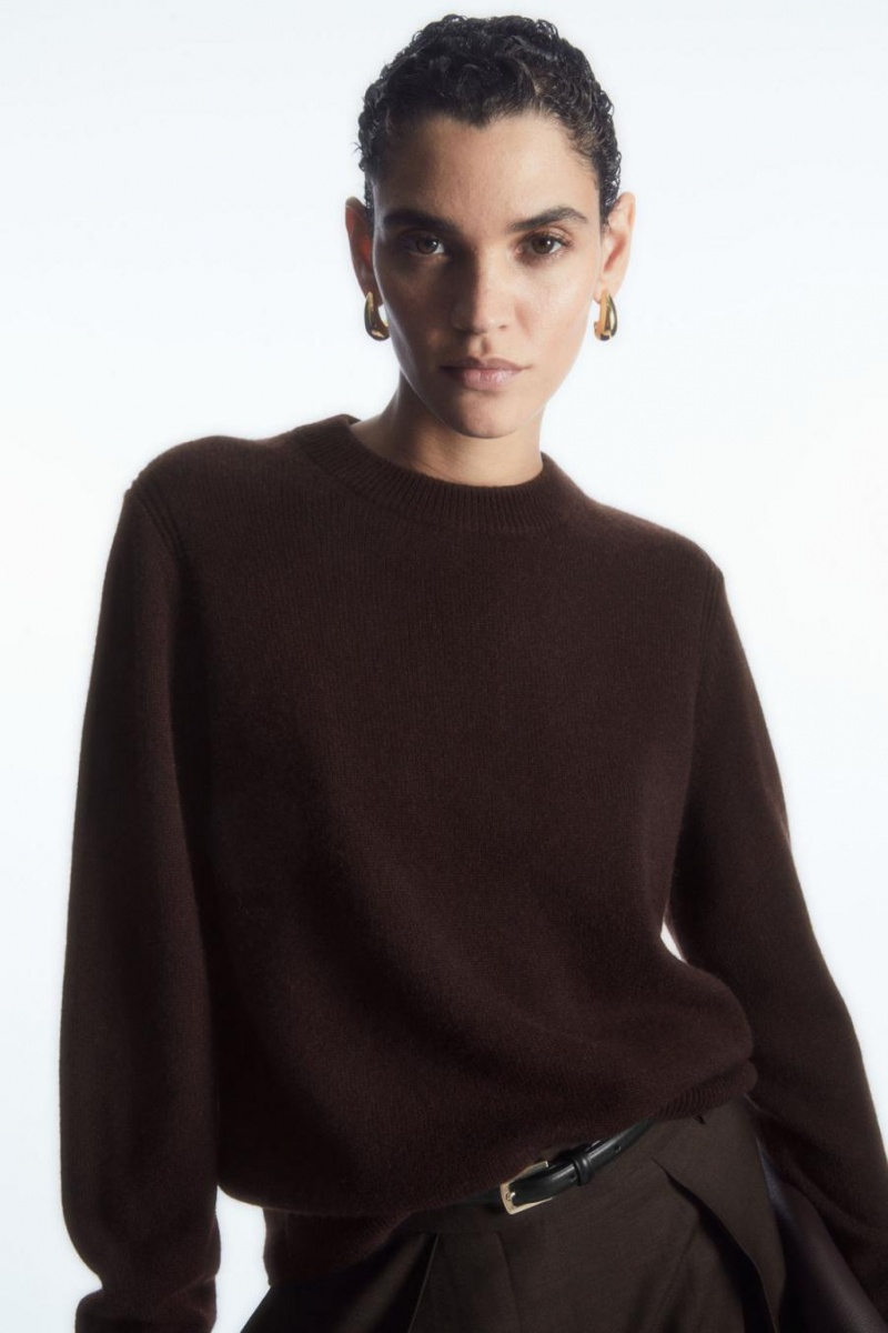 COS Pure Cashmere Jumpers Női Sötétbarna | SNH-562473