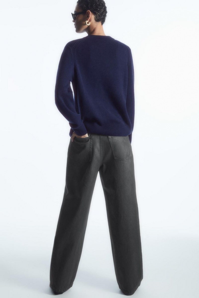COS Pure Cashmere Jumpers Női Sötétkék | ZMF-351906