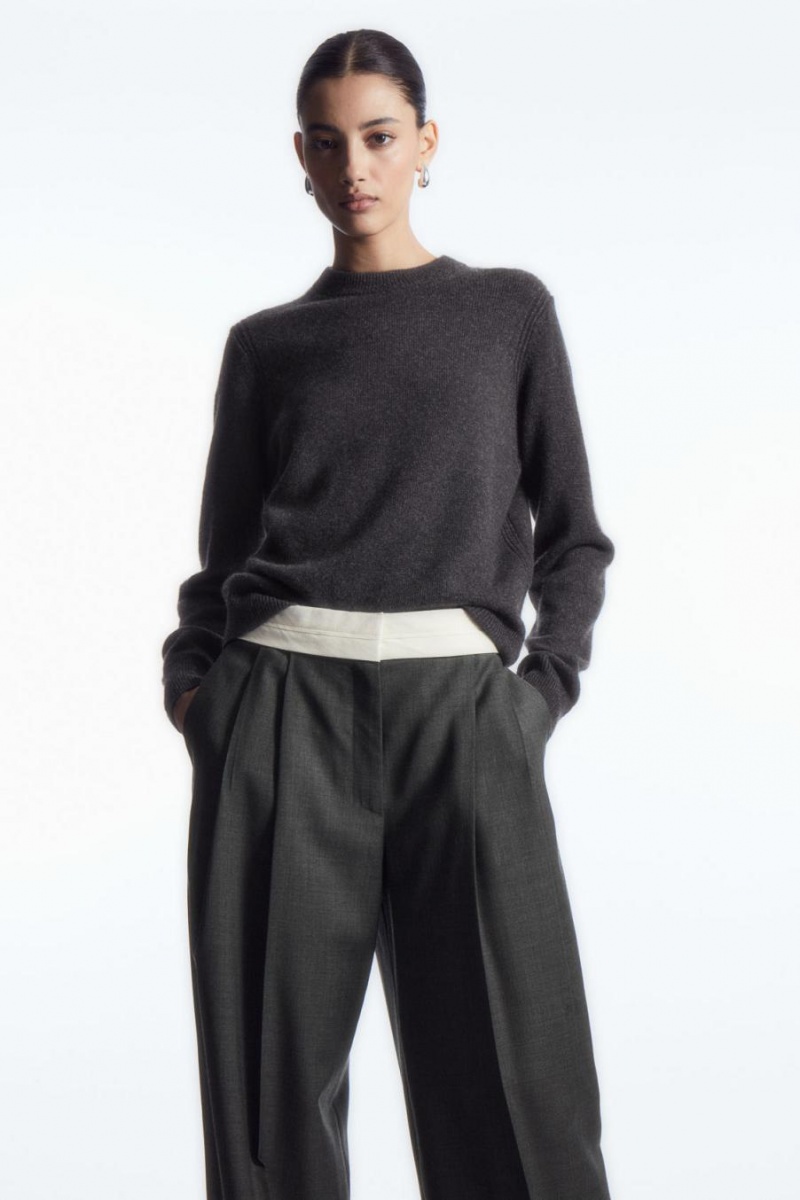 COS Pure Cashmere Jumpers Női Sötétszürke | WOJ-731245
