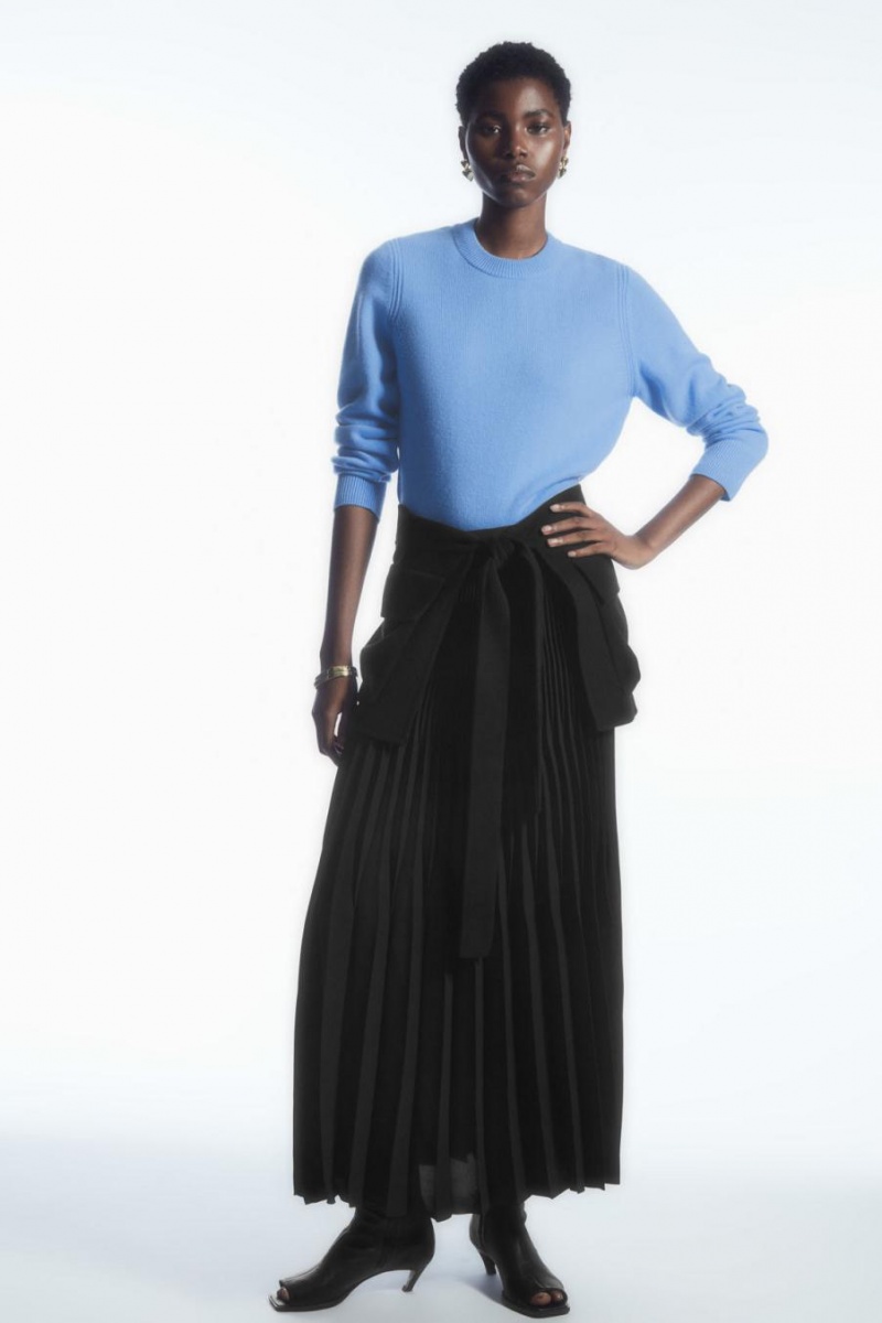 COS Pure Cashmere Jumpers Női Világos Kék | LGO-285796