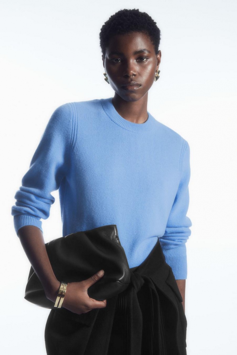 COS Pure Cashmere Jumpers Női Világos Kék | LGO-285796